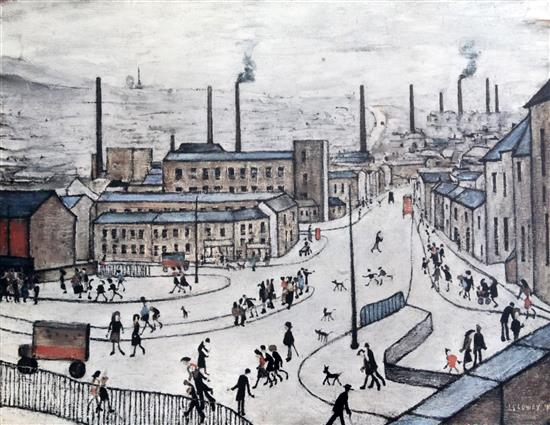 § Lawrence Stephen Lowry (1887-1976) Huddersfield 19 x 23in.